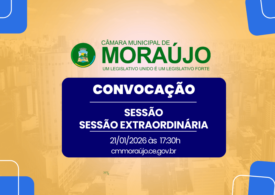 Sessão Extraordinária para o dia 21 de janeiro de 2026